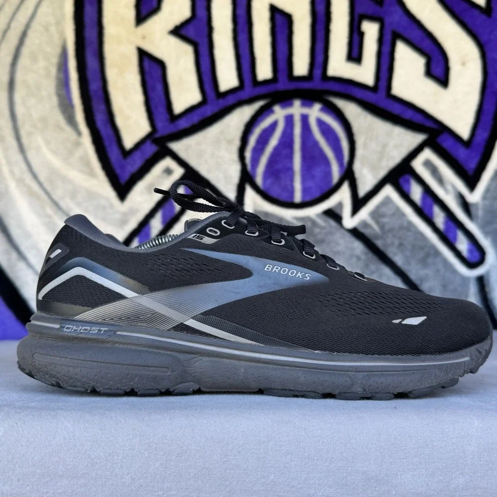 Size 12‎ - Men's Brooks Ghost 15 Running Shoes Triple Black 1103932E020